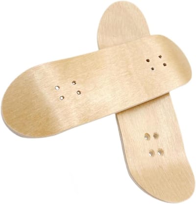 Mini Skateboards - Vinger Speelgoed - Hobby Creatie - Massief Houten Dek - 10 x 3.2 cm - Lichtbruin