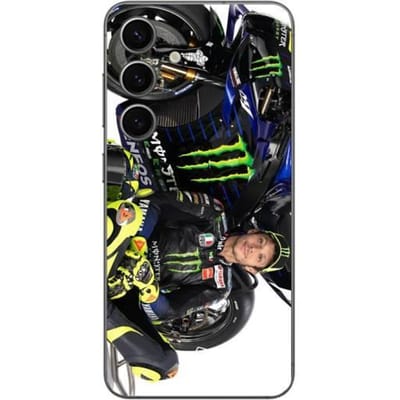 Coque - Monster Energy Yamaha - Samsung Galaxy S24 Plus - Souple - Noir - Motif Valentino Rossi