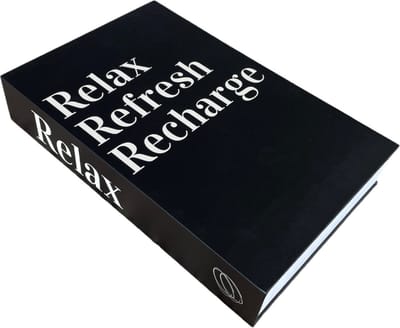 BIG GIFTS - Koffietafelboek 'Relax' met Opbergfunctie - Zwart - Decoratieboek - Magnetische Sluiting