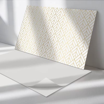 Wallfluent Vinyl Wandpaneel - 3D-bladpatroon Zelfklevend Muurpaneel - 100 cm x 50 cm - Wit Vinyl Wandpaneel - Verpakking van 1 stuk - Rechthoekig Wandbekleding Vinyl - Texturen Wandpaneel - Vinyl Wandbekleding - Wandpaneel Keuken en Badkamer