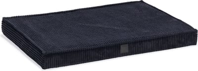 Designed by Lotte Benchkussen Ribbed - Hondenkussen - Orthopedisch - Ribbed stof - Antraciet - 88x58x8 cm
