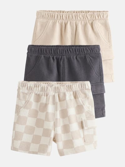 Next - Jongens - Set van 3 babyshorts - Grijs