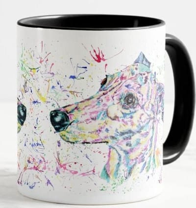 Hond Mok - Koffie beker - Thee en Koffie - Aan beide zijden bedrukt - 330 Milliliter - Zwart
