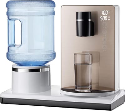 Heetwaterdispenser - Drankautomaat - Snel Drankjes Maken - 5 Temperatuurstanden - 37x17x34cm - Goud