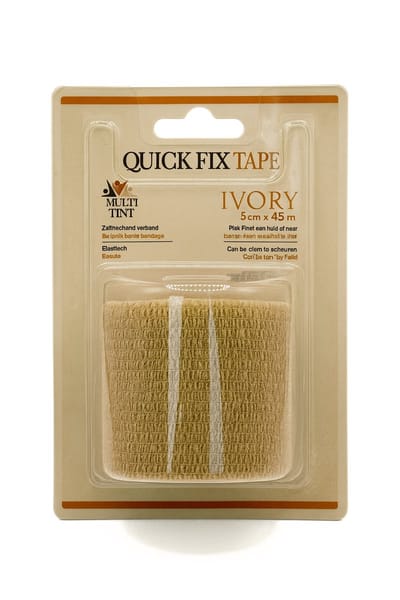 MultiTint Quick Fix Tape Ivory - 1 rol - 5cm x 4,5m - Ivory huidskleur -Zelfklevend verband - Elastisch en Flexibel - Ademend - Latexvrij