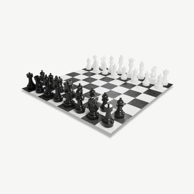 XL Buiten Schaakspel - Koning 30 cm - Incl. Kunststof Vloer 140 x 140 cm