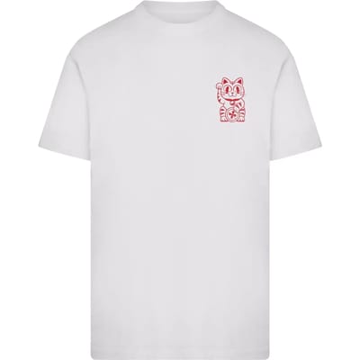 Mister Tee - Good Luck Club Cat Heren Tshirt - XXL - Wit