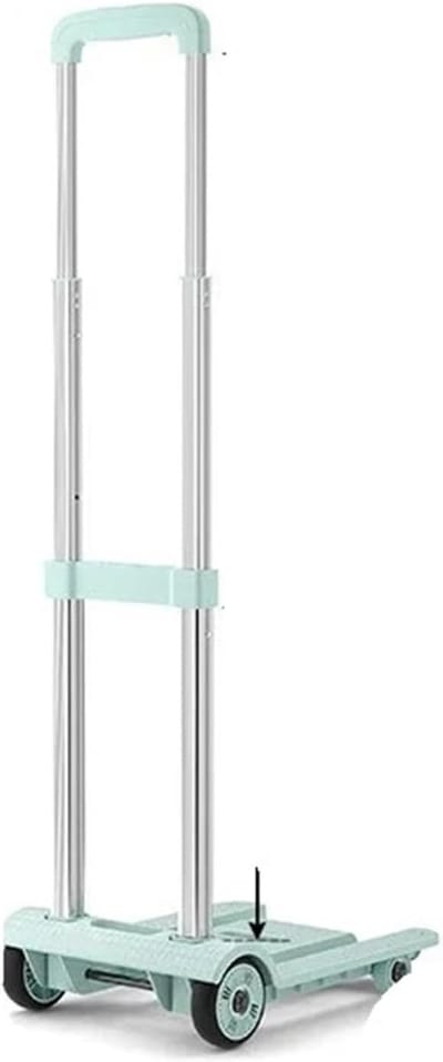 Draagbare Handwagen - Opvouwbare Trolley - Boodschappen Vervoeren - Hoge Laadcapaciteit - Compact Opvouwbaar - Groen IJzer