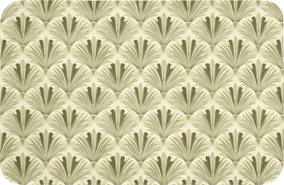 Badmat 60x40 cm - Antislip - Klassiek - Waaier - Groen - Badmatten voor badkamer - Badkamermat - Douchemat - Badkamer mat