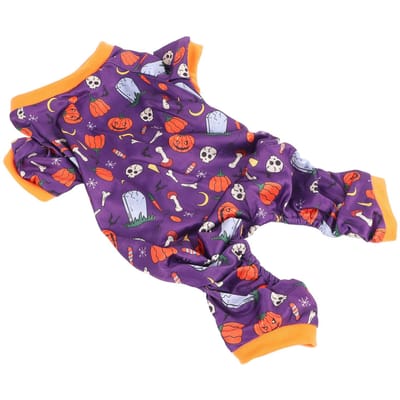 Halloween Hondenslaapzak 4-delig Zacht Comfortabel Rijke Kleuren Diverse Patronen Halloween Hondenslaappak blue