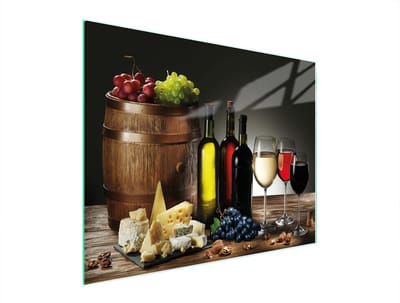 TMK ArtDeko Serie - Glazen Snijplank - 52x40 cm - Taai Glas - Antislip Siliconen Noppen