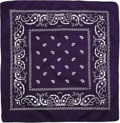 Fako Fashion - Bandana - Hoofddoek - Mondbescherming - Zakdoek - Sjaal - Paisley - Donkerpaars