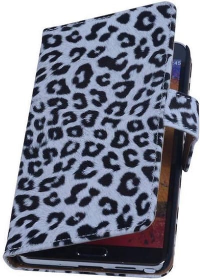 Chita Bookstyle Wallet Case Hoesjes - Hoesje Geschikt voor Samsung Galaxy Note 3 N9000 Wit