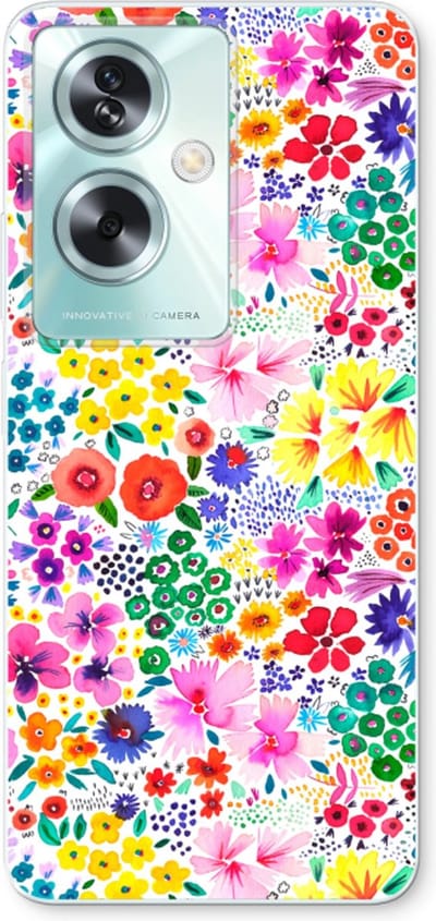 Case Company® - Hoesje geschikt voor Oppo A79 hoesje - Little Flowers - Soft Cover Telefoonhoesje - Bescherming aan alle Kanten en Schermrand