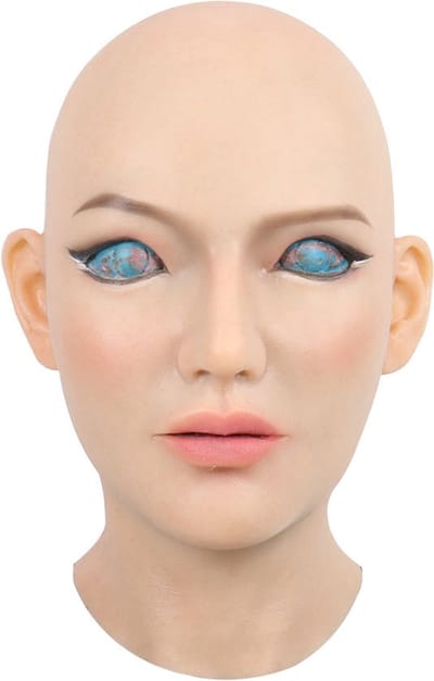 Siliconen - Vrouwelijk - Masker - Gezicht - 100% Hypoallergene Medische Siliconen - Neutraal - Realistisch - Crossdresser - Transgender - Mastectomie - Hoofd - Gezichtsmasker - Female Face