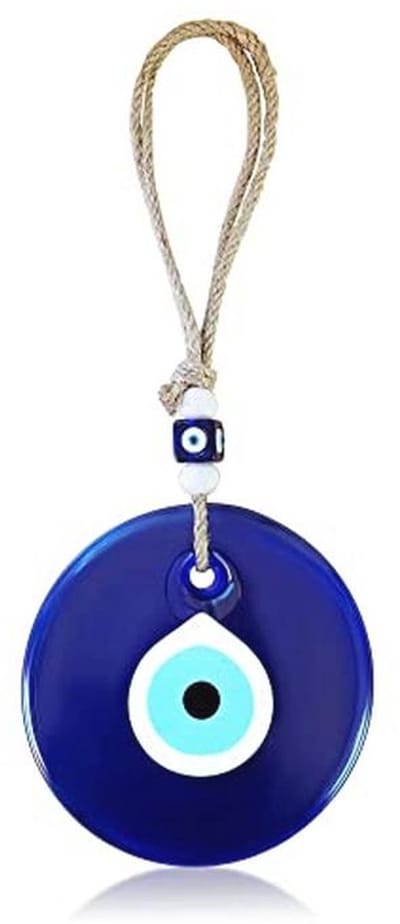 MYSTIC JEWELS Grote Turkse glazen oog met Jood om cadeau te geven, geluksbrenger, Good Luck Ornament