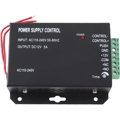 12V 5A Deur Toegangsbeveiligingssysteem Toegangscontrole Voeding Zwart 100 260V