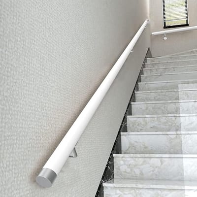 Houten Trapleuning - Steun voor Trap - Veilige Trappen - Directe Wandmontage - 60 cm - Natuurlijk Hout