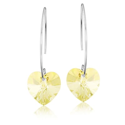 Montebello Oorbellen Pippa HZ118 - Swarovski Hart - 925 Zilver Gerhod. - Ø14mm - 40mm