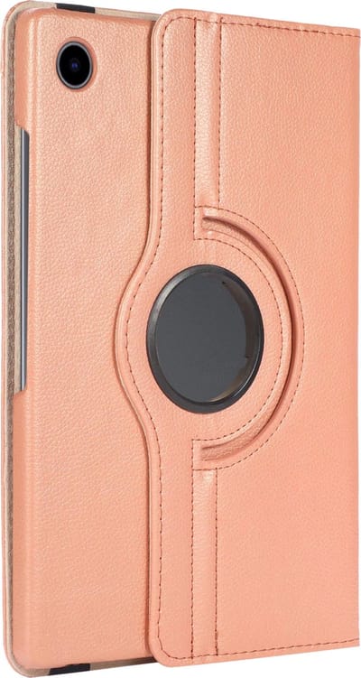 Hoesje - Geschikt voor Samsung Galaxy Tab A8 - 360 Graden Draaibare Hard Cover Case - Tablet Hoes Draaibaar - Rosé goud