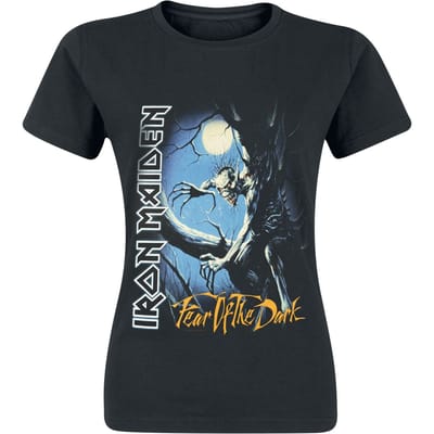 Iron Maiden T-shirt - Fear Of The Dark - S tot XXL - voor Vrouwen - zwart