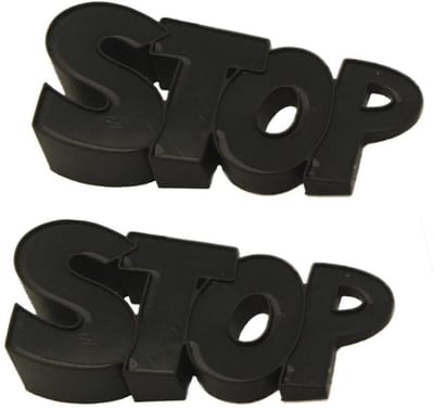Dailygoody - Deurstopper - Decoratieve Deurstop - Antislip - Zwart - Rubber Deurstopper - Voor Thuis en Kantoor - 2 Pack