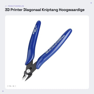 Dailygoods- Snijtang Diagonaal 58 Graden - Hoog Koolstofstaal - Antislip Rubberen Handgreep - Compact en Lichtgewicht - Snit 130 x 76 mm - Nettogewicht 60 g - Kniptang