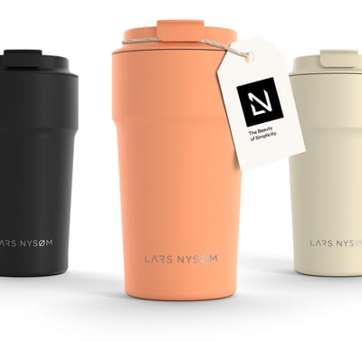 LARS NYSØM Bevægelse Thermos Coffee Mug-to-go 500ml - BPA-vrij met Isolatie - Lekvrije Roestvrijstalen Thermosbeker (Pumpkin Orange)