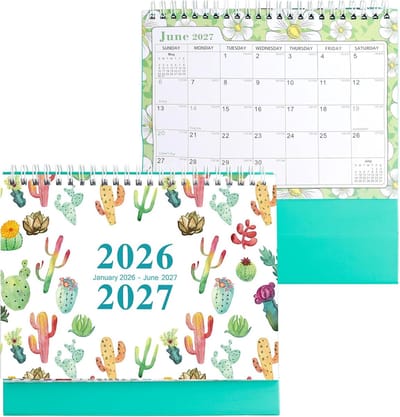 Bureaukalender 2026-2027 - 18 Maanden Flip Kalender - Met Feestdagen en To-Do Lijst - Voor Kantoor en Thuis - Formaat 20x15 cm