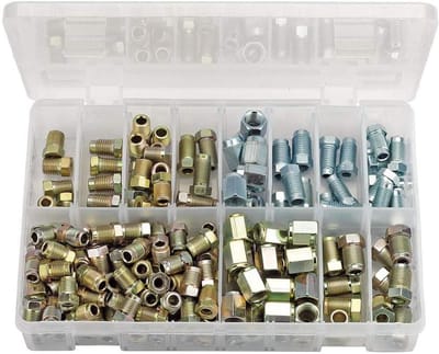 Remleidingset - Remleidingen Assortiment - Auto Onderhoud - 205 Delig - Metrisch Imperiaal - Blauw