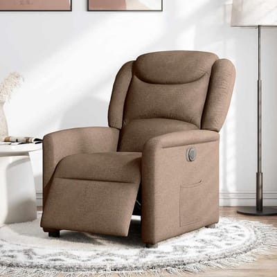 Elektrische Relaxstoel - Liggende Stoel Motor - Ontspannen Zitten - Stille Elektromotor - 78 x 95 x 100 cm - Bruin