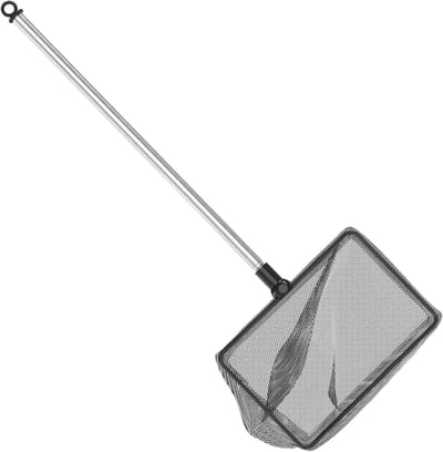 11.5 cm Telescopisch Vissen Landing Net met RVS Handvat, Geschikt voor Aquariums, Koi Vijvers en Zwembaden, Zacht Fijn Net voor Eenvoudige Reiniging