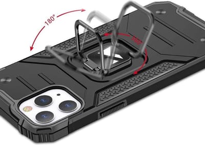 Wozinsky Ring Armor - Beschermhoes - iPhone 13 mini - Magnetische Houders - Sierlijk Ontwerp - Dubbele Constructie