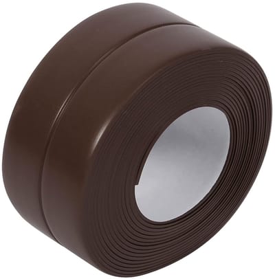 Lange muurafdichtstrips voor badkamer en keuken - zelfklevend - badkuipen en wastafels - bruin - waterdicht - randafwerking