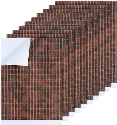 Zelfklevend gecoat papier voor miniatuur landschap model - 10 stuks, 30 x 21 cm, diorama benodigdheden voor wegen, straten en baksteenmat in wit