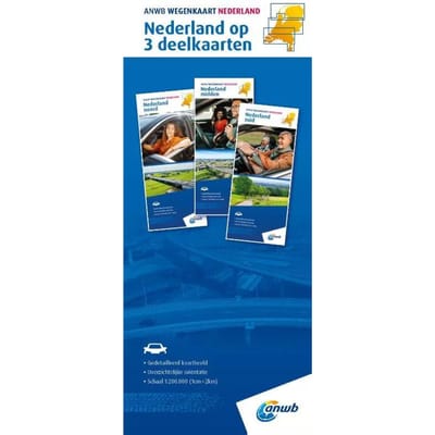 Wegenkaart Nederland Set Noord-Midden-Zuid - Anwb Wegenkaart - ANWB