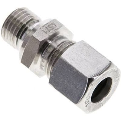 10L & M14x1.5 RVS Rechte Snijringkoppeling Buitendraad 315bar FKM ISO 8434-1