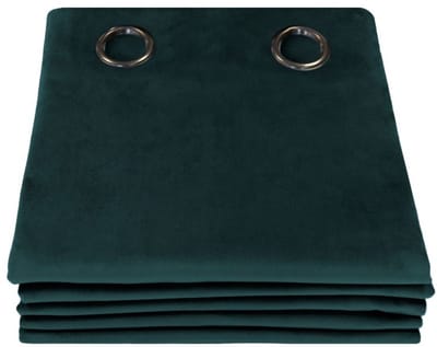 MOONDREAM LumenControl™ Totaal Verduisteringsgordijn | Licht+Zonwering | 100% Ondoorzichtig | EU-fabricaat | Fluweel | Oogjes | Groen MC228 | 135 x 260 (BxH) cm