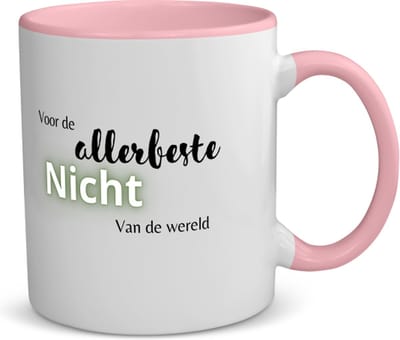 Akyol - voor de allerbeste nicht van de wereld koffiemok - theemok - roze - Nicht - de beste nicht - verjaardagscadeau - verjaardag - cadeau - cadeautje voor nicht - nicht artikelen - kado - geschenk - gift - 350 ML inhoud