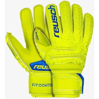 Reusch Fit Control Mx2 Finger Support Maat 9 Heren Keepershandschoenen - Limoen / Safety Geel / Limo