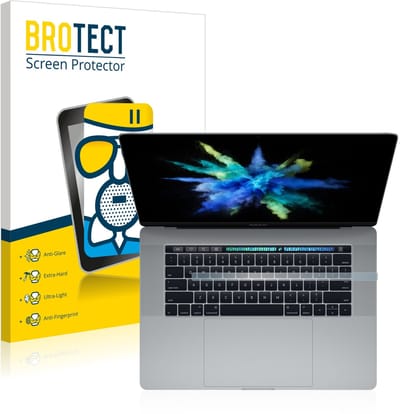 BROTECT - Screenprotector voor Apple MacBook Pro 15" 2017 (ALLEEN Touch Bar) - Folie Beschermfolie Beschermglas matte