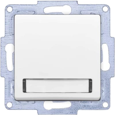 Inzetmodule Belknop met Naamplaatje Wit voor Binnenmontage