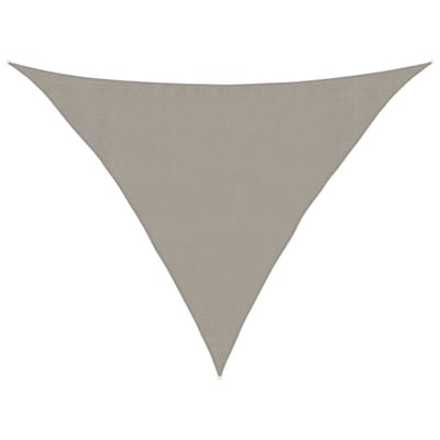 vidaXL - Zonnezeil - 160 - g/m² - driehoekig - 3,5x3,5x4,9 - m - HDPE - lichtgrijs