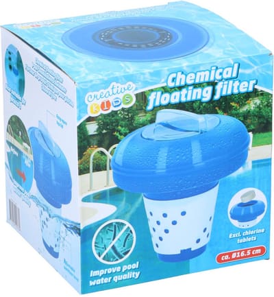 Creative Kids Chloordrijver - Chloordispenser - Chloortabletten 200Gr - Gereguleerde Chloor Afgifte - Transparante Deksel - Zwembad