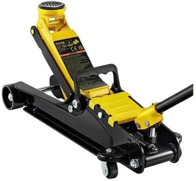 Casa Living Auto Krik - Hydraulische Vloerkrik 2.5 Ton - Laag Profiel - Stalen Garagekrik met Zwenkwielen en Lange Hefboomgreep