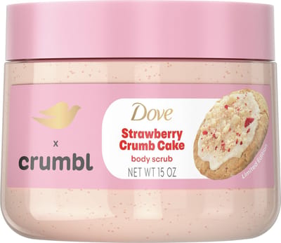 Dove x Crumbl Exfoliating Body Scrub Strawberry Cookie - Lichaamsscrub - 425g