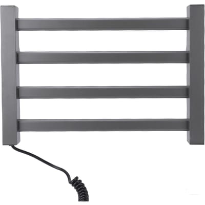4   Verwarmd Handdoekenrek IPX4 Waterdicht Wandmontage Handdoekverwarmer Rek voor Badkamer 45x30cm Grijs