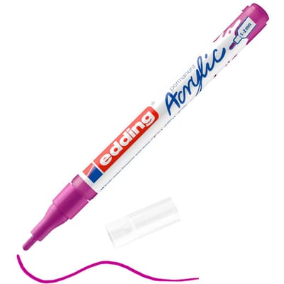 Edding 5300 Acrylic marker - fijne punt - bessen rood - Schrijfbreedte van 1-2 mm
