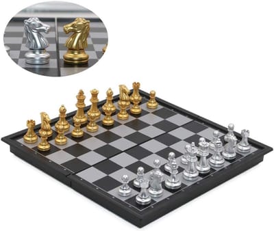 Inklapbaar Magnetisch Schaakspel voor Kinderen en Beginners - Waterdicht 25x25 cm