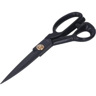 Naaischaar 10 inch Zwart Hoog Mangaanstaal IJzer Ergonomisch Gebogen Handvat Professioneel Stof black